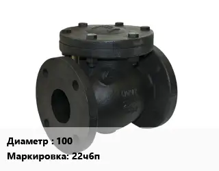 Клапан чугунный 100 22ч6п Ру6 60